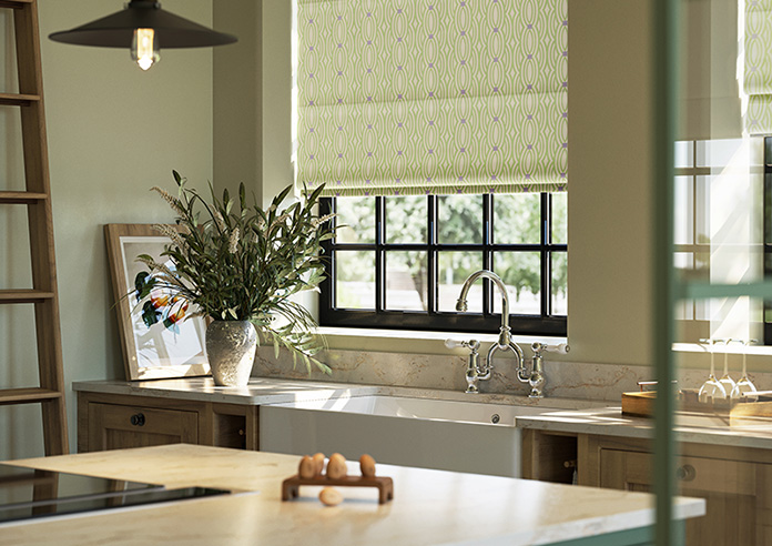 Opulent Scallop, Pistachio - Roman Blind - Image 5